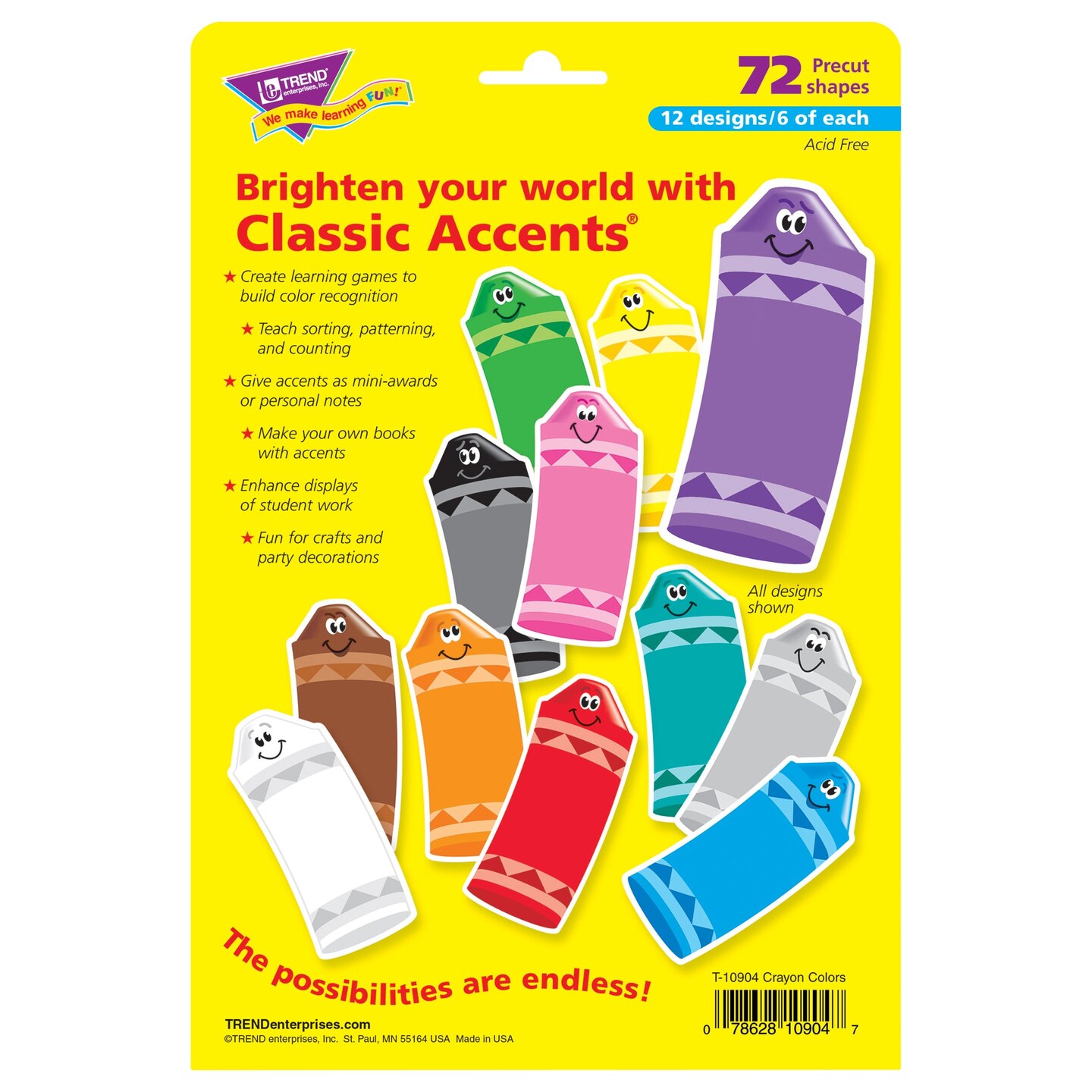 Crayon Colors Classic Accents&#xAE; Variety Pack, 72 ct