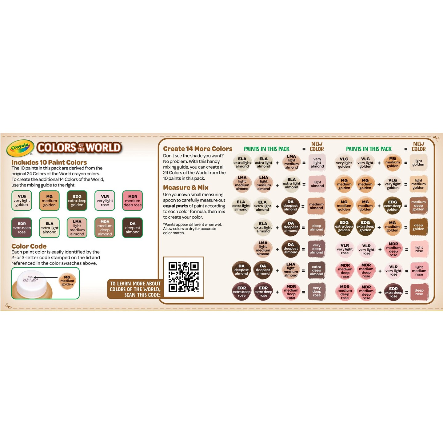 Colors of the World Project Paint, 2oz Jars, 10 Count
