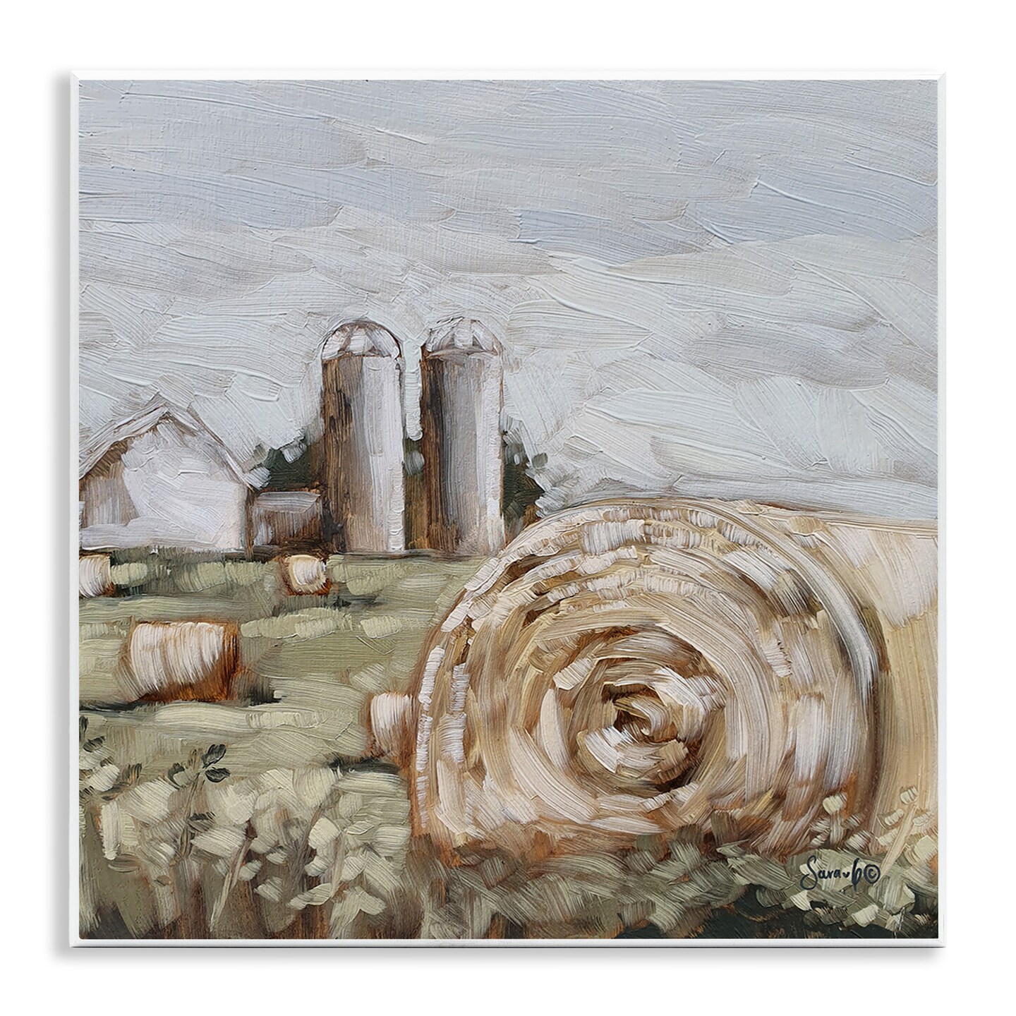 Stupell Industries Hay Bales Farmland Pasture Wall Plaque Art