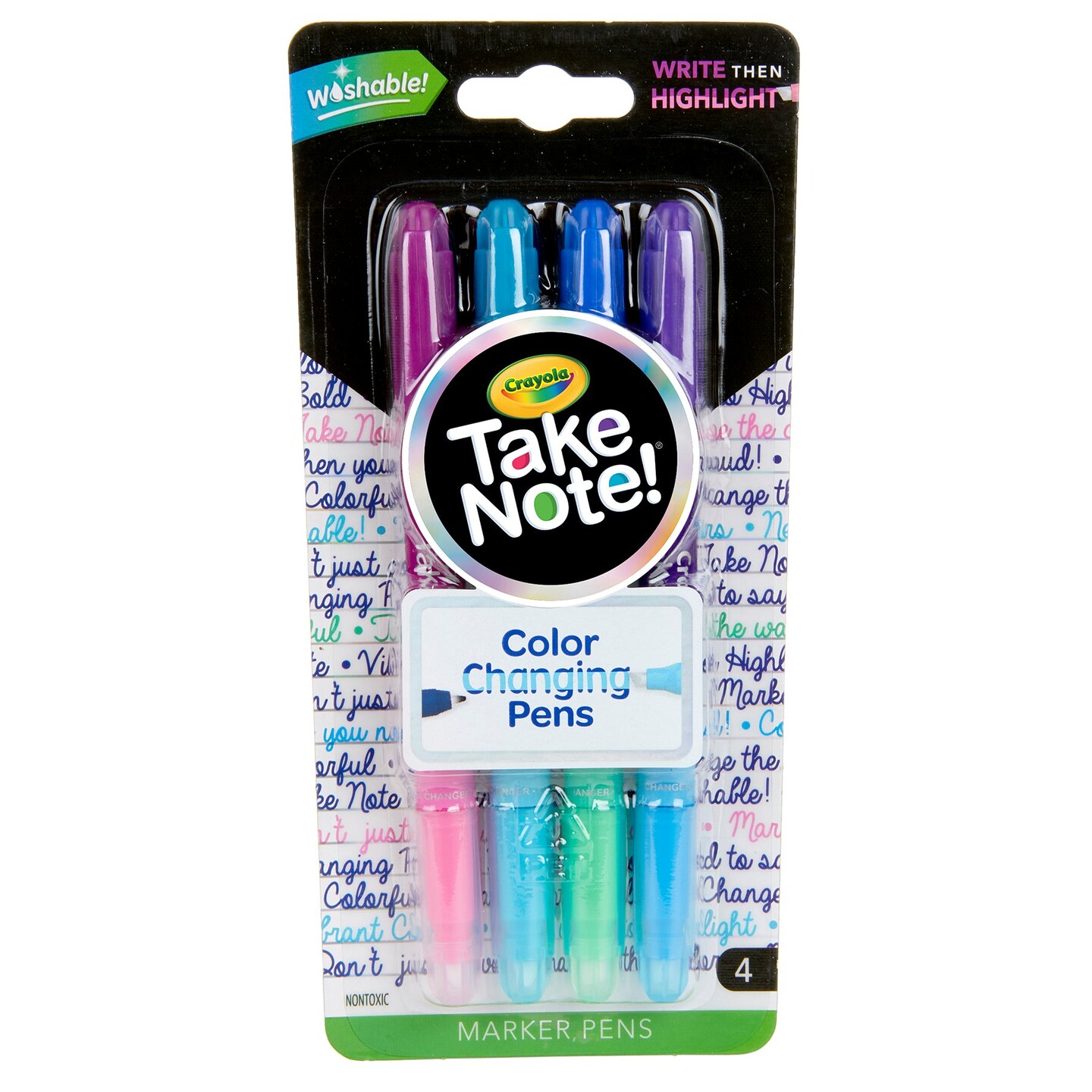 Take Note! Dual Ended Color Changing Pens, 4 Count