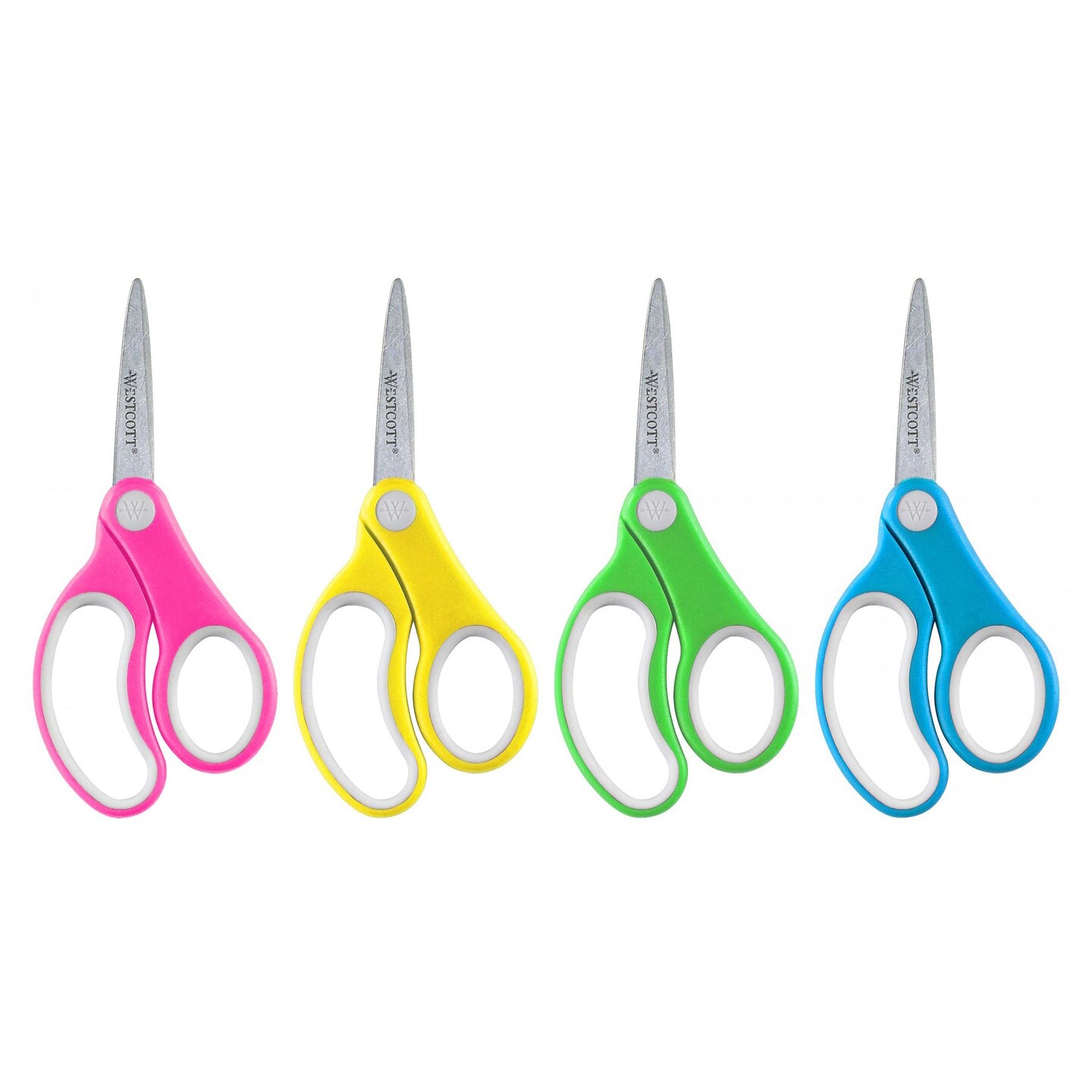 Soft Handle 5&#x22; Kids Scissors, Pointed, Assorted Colors (No Color Choice)