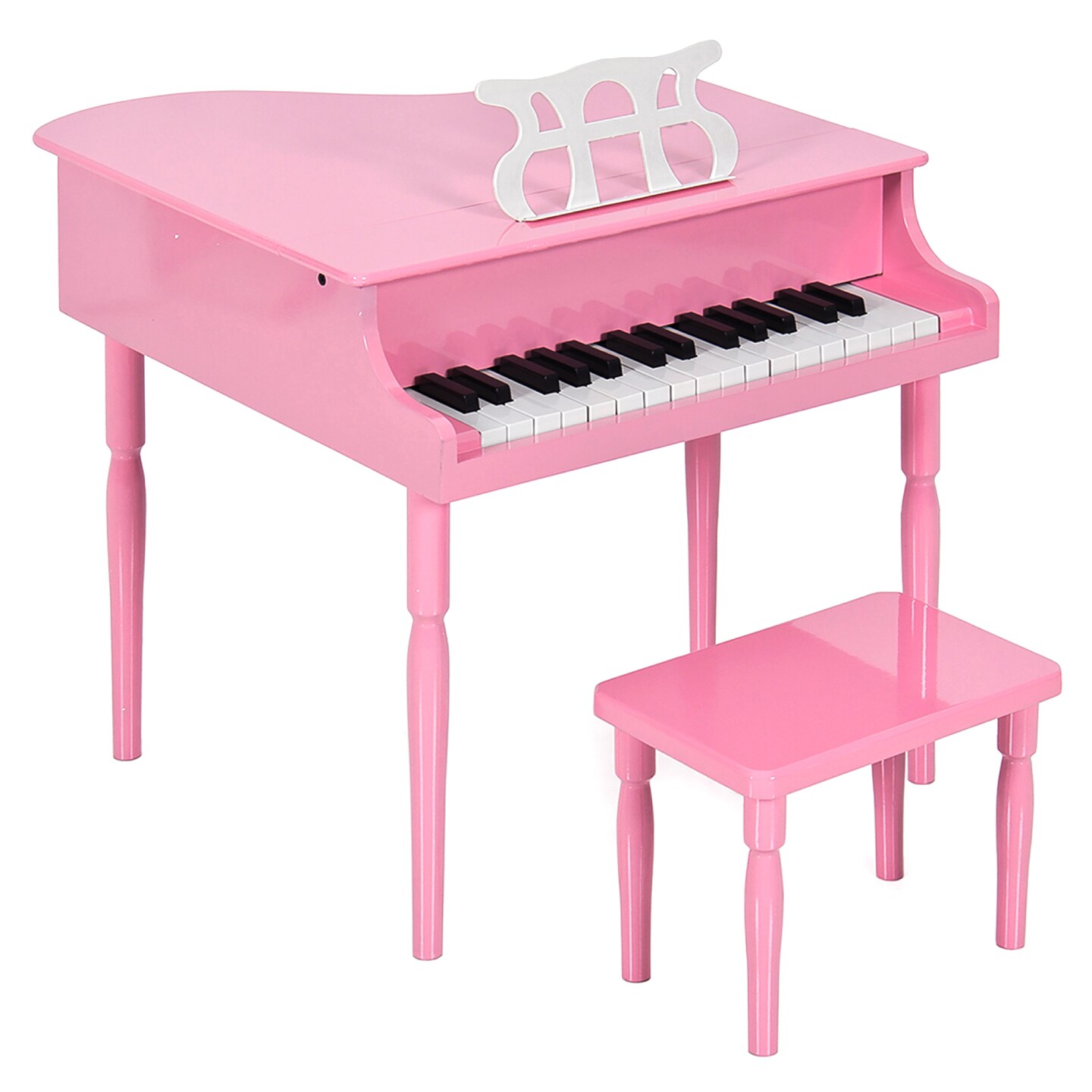 Best Choice Products Kids Classic 30-Key Mini Piano w/ Lid, Bench, Folding Music Rack, Song Book, Stickers