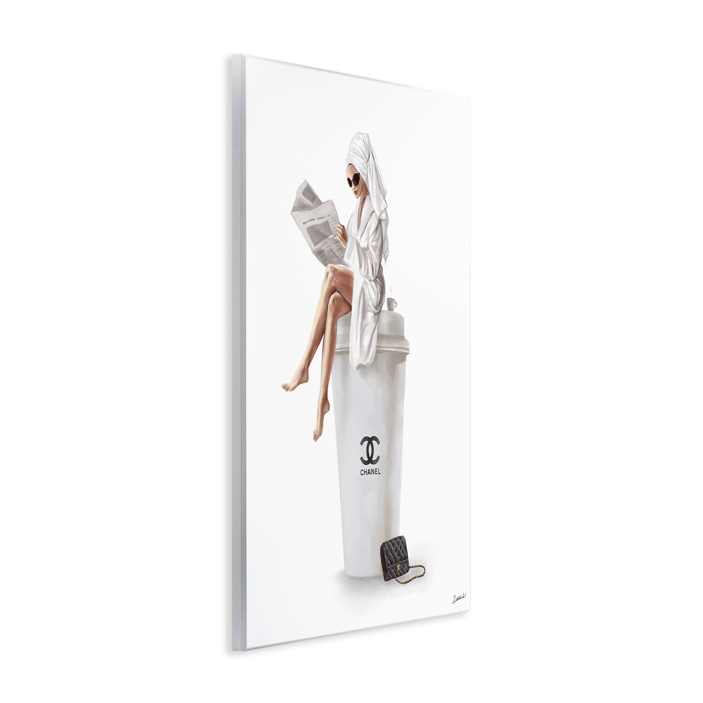 Stupell Industries Chic Fashion Coffee & Purse Female Wall Plaque Art