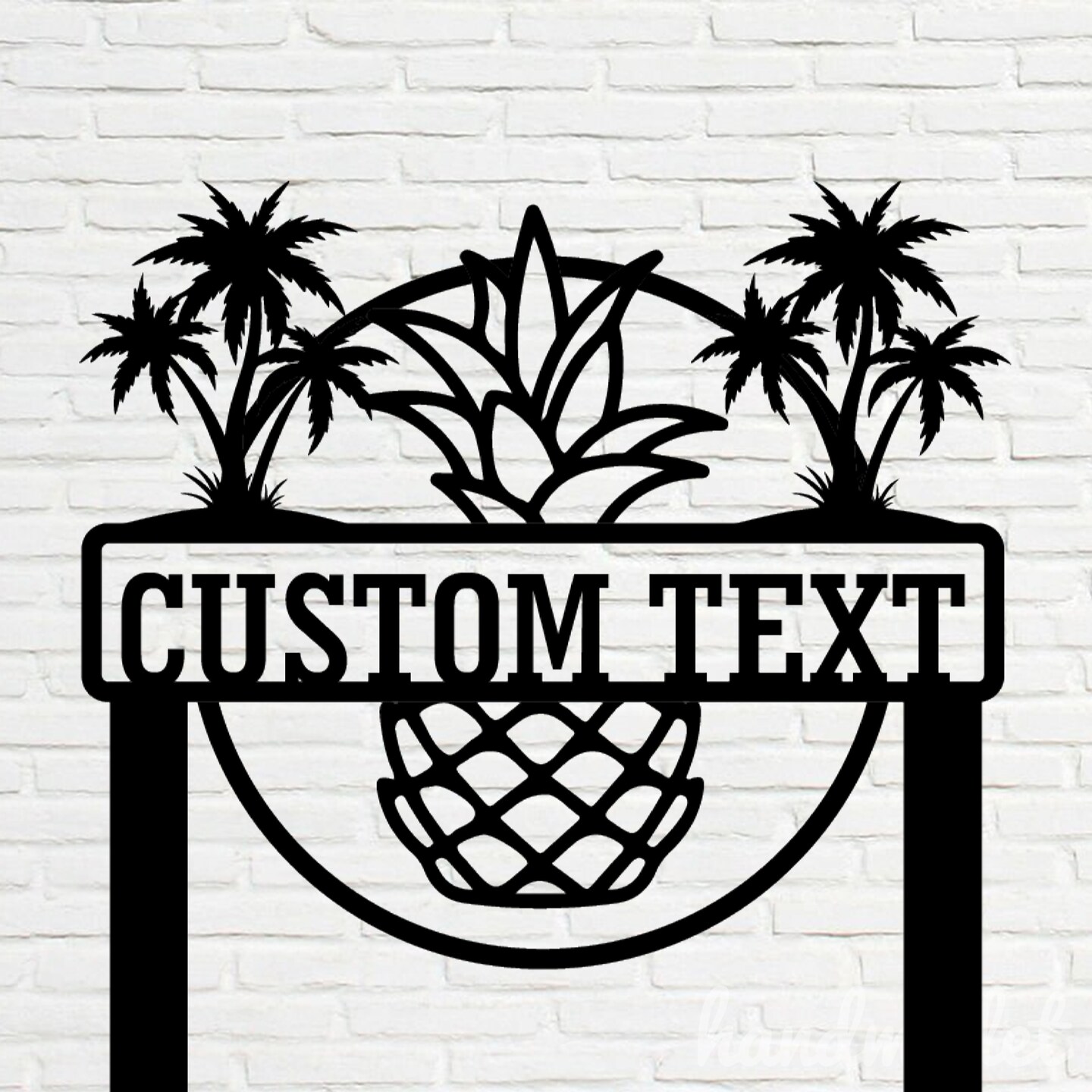 Custom Tropical Garden Stake, Garden Metal Stake, Personalized Garden Outdoor Stake, Green Tree Garden Stake, Garden Decoration Yard Stake - image7