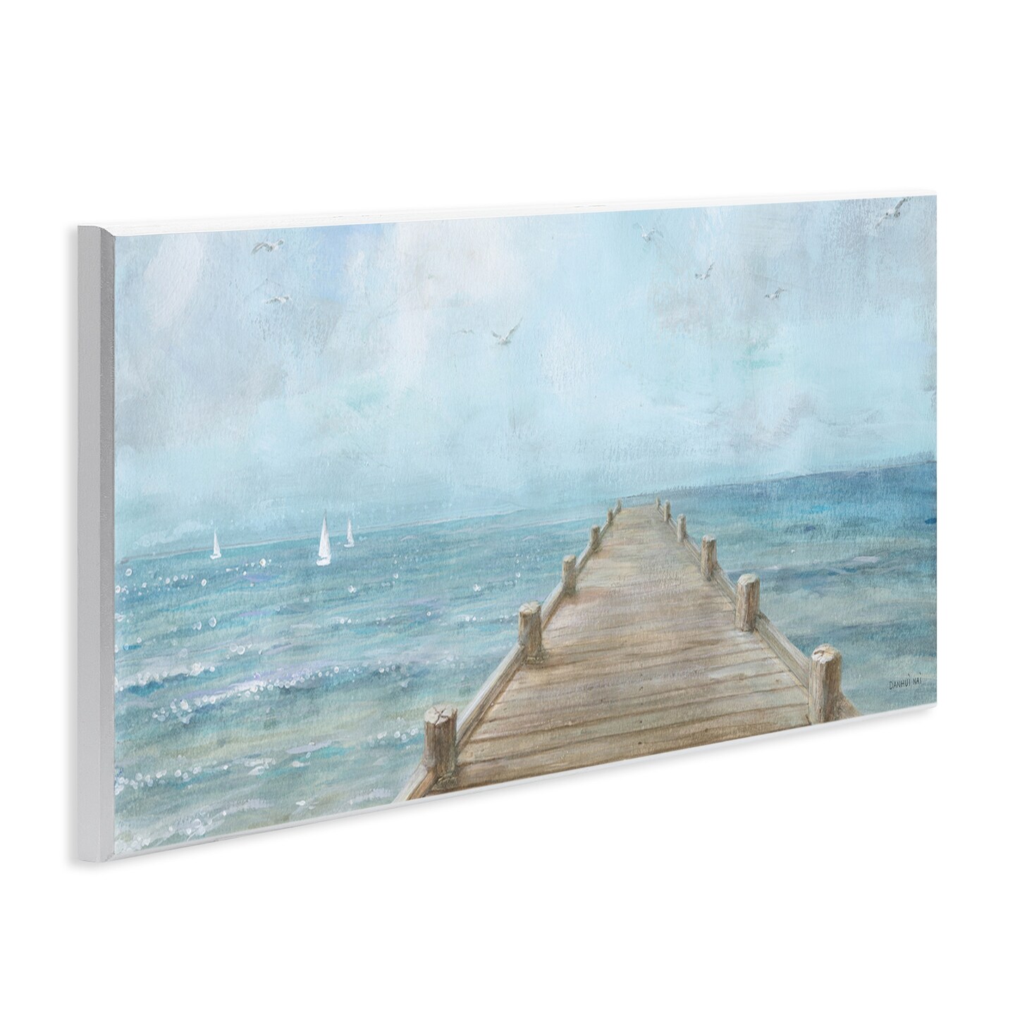 Stupell Industries Waterfront Pier Coastal Ocean View Wall Plaque Art