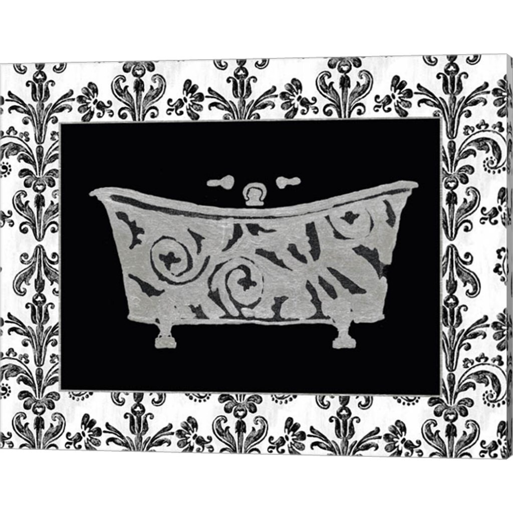 Paris Hotel Tub by Susan Eby Glass 15" x 12" Canvas Wall Art (Set of 2)