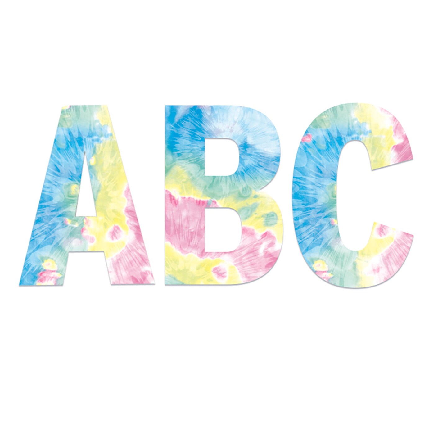 Fluorescent Tie-Dye 7&#x22; Deco Letters, 129 Pieces