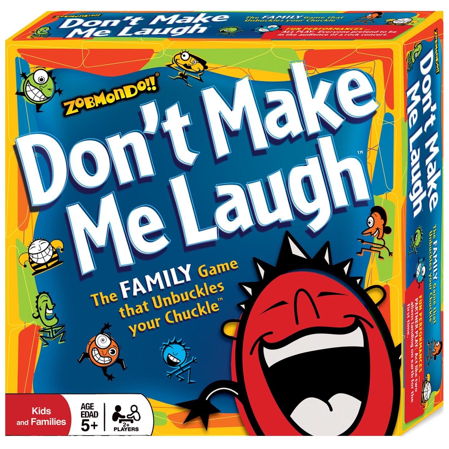 Don&#x27;t Make Me Laugh! By Zobmondo!!  Silly charades party game, hilarious fun for families and kids, award-winning kids game