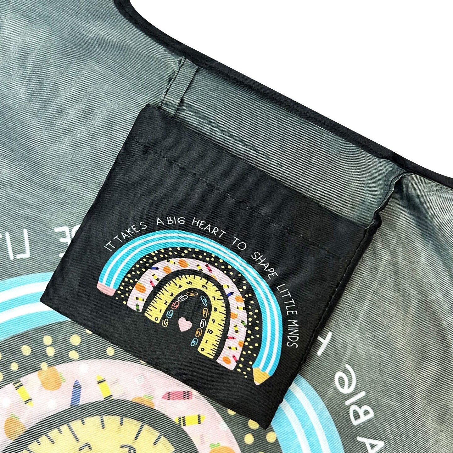 Wrapables Large &#x26; Small Nylon Reusable Grocery Bags, Initial Letter Tote Gift Bag for Wedding, Set of 2, Teacher Appreciation