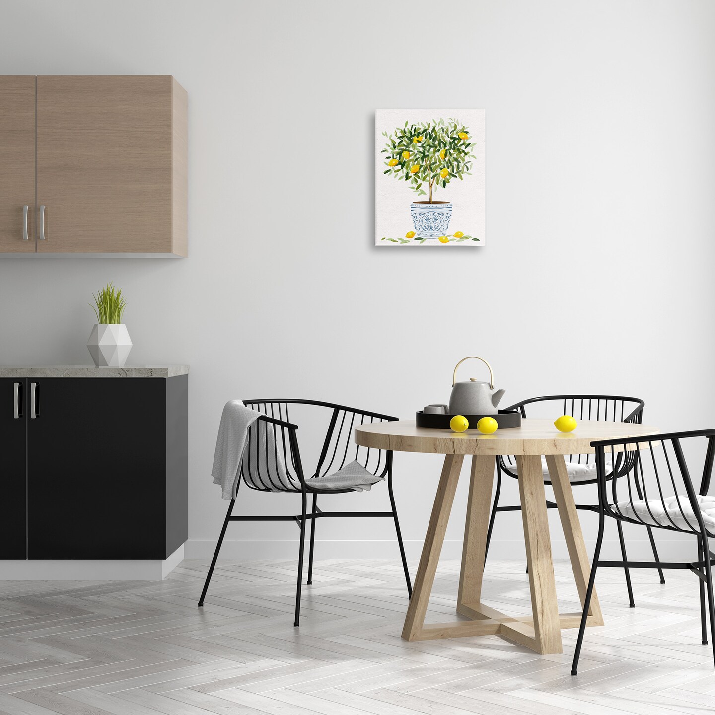 Stupell Industries Lemon Tree Detailed Planter Canvas Wall Art