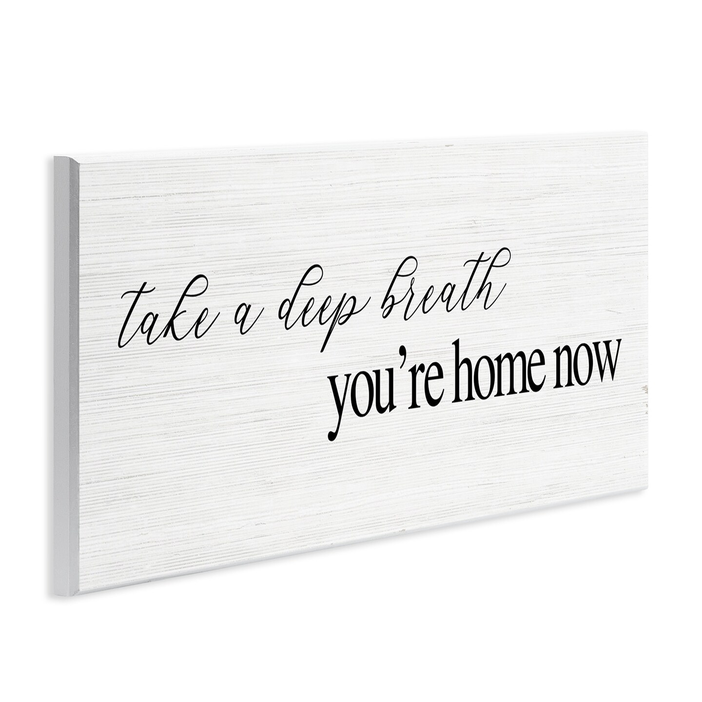 Stupell Industries Deep Breath You&#x27;re Home Phrase Wall Plaque Art