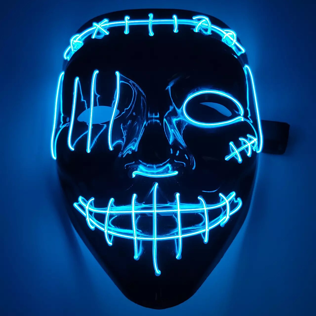 Kitcheniva Purge Halloween LED Light Up Mask 3 Modes Costume Rave