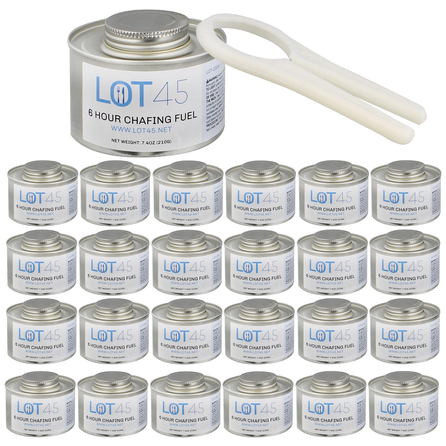 Lot45 6 Hour Fuel for Chafing Dish - Chafing Dish Burners with Lid Openers