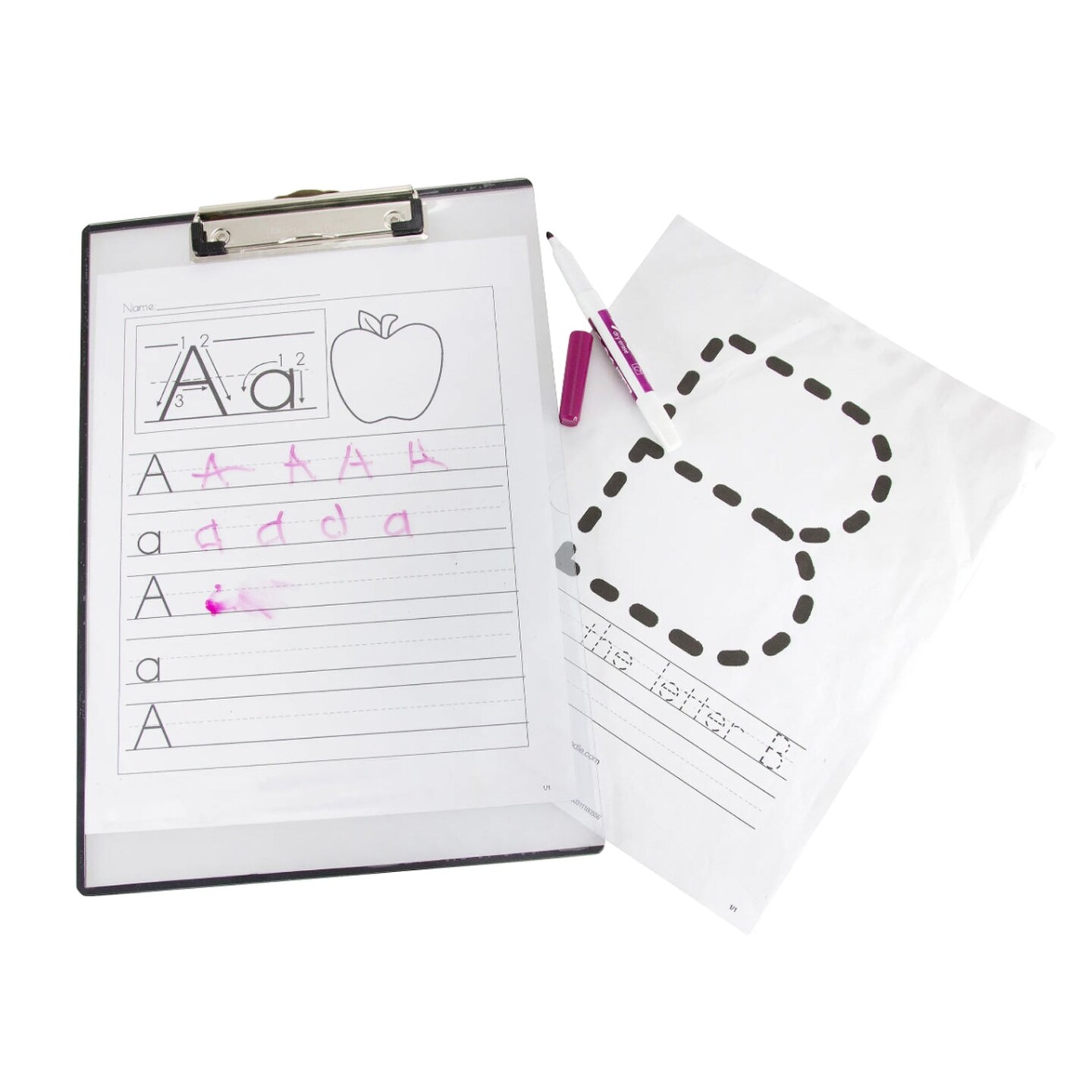 Unbreakable Quick Reference Clipboard with Dry Eraseable Transparent Protective Cover, Clear