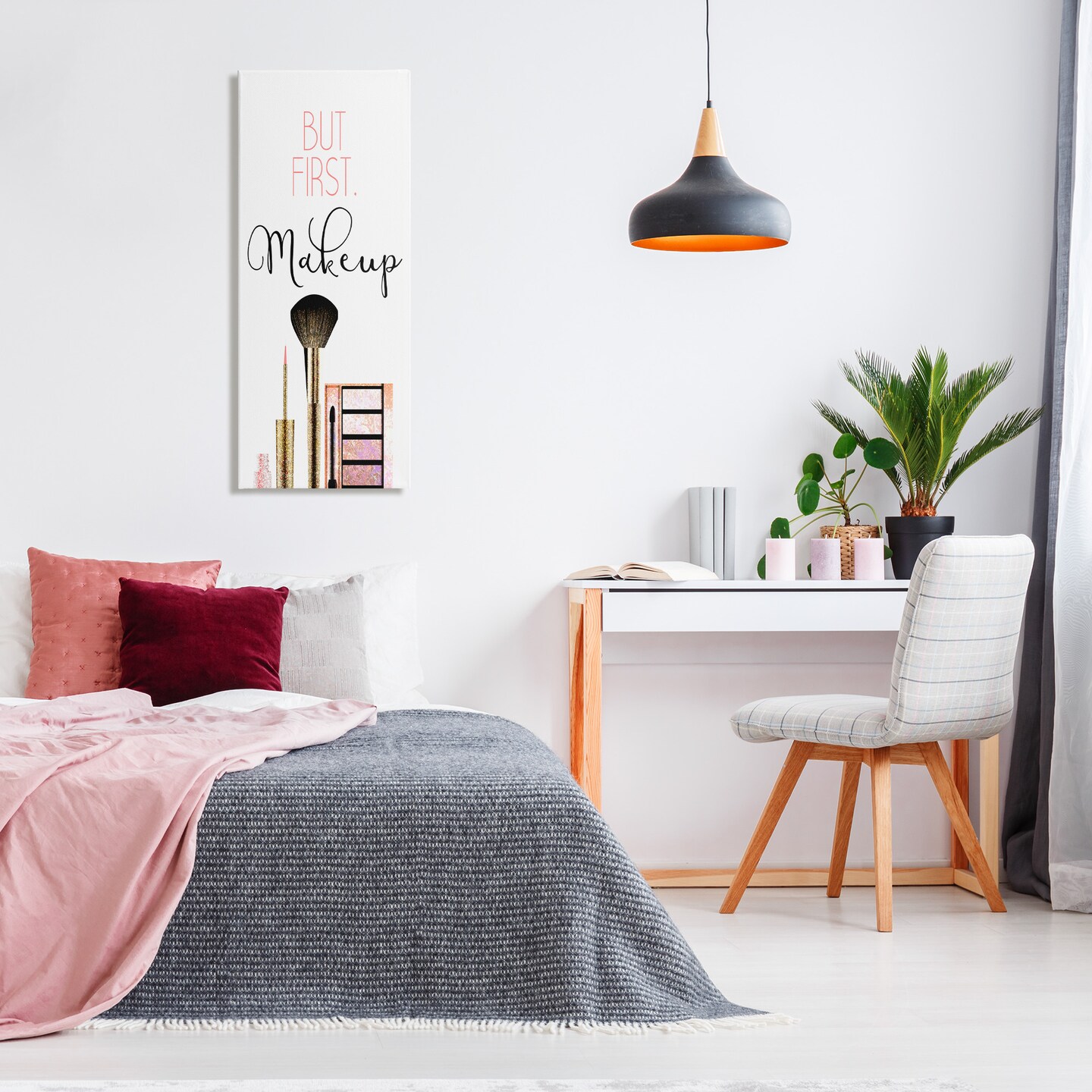 Stupell Industries First Makeup Modern Beauty Canvas Wall Art