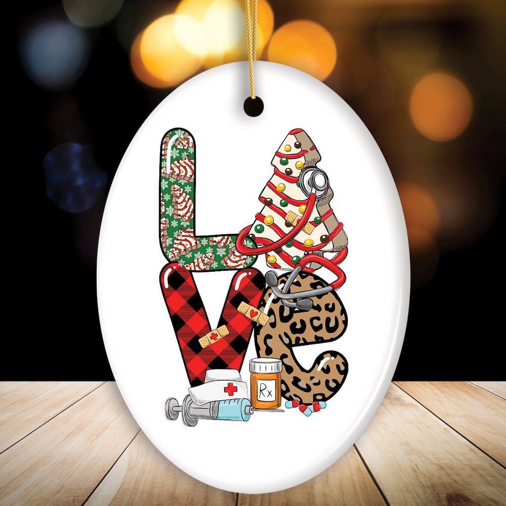 Santa&#x27;s Favorite Nurse Christmas Ornament Bundle Set of Four