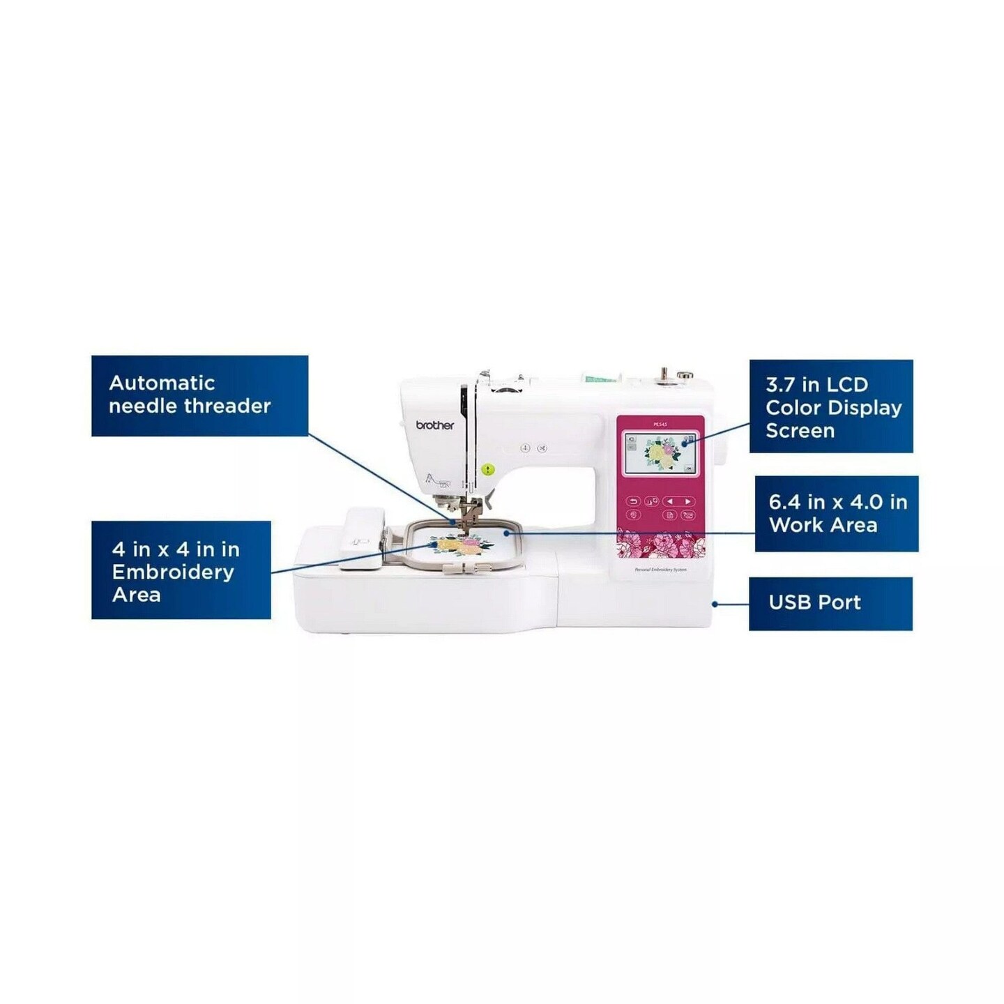 Brother PE545 Embroidery Machine with 4&#x22; x 4&#x22; Hoop &#x26; Accessories