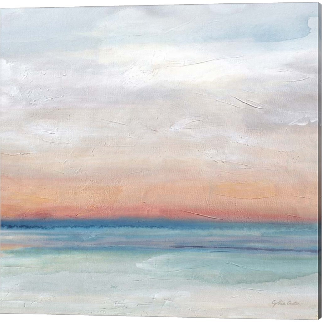 Serene Scene Bright by Cynthia Coulter 14" x 14" Canvas Wall Art (Set of 2)