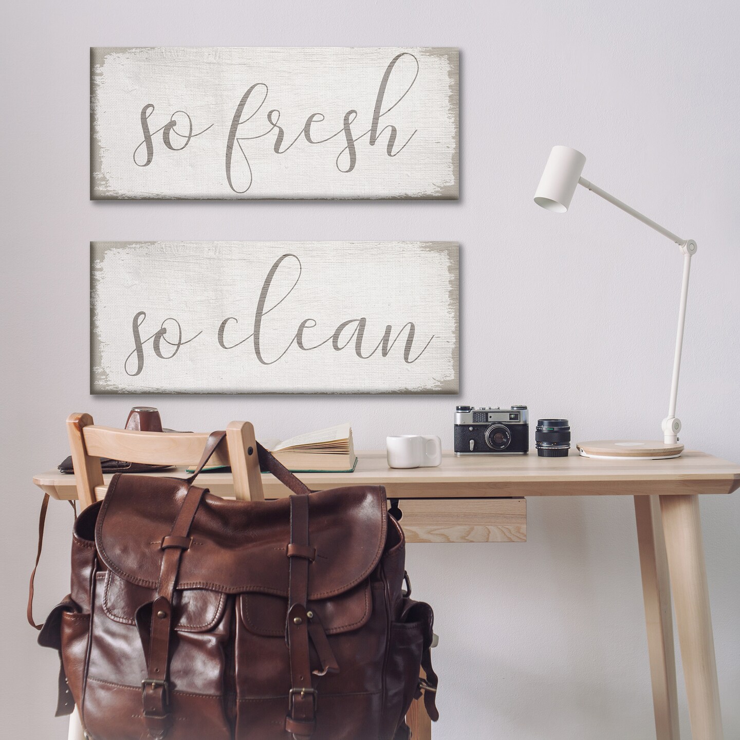 Stupell Industries Rustic White So Fresh So Clean Canvas Wall Art