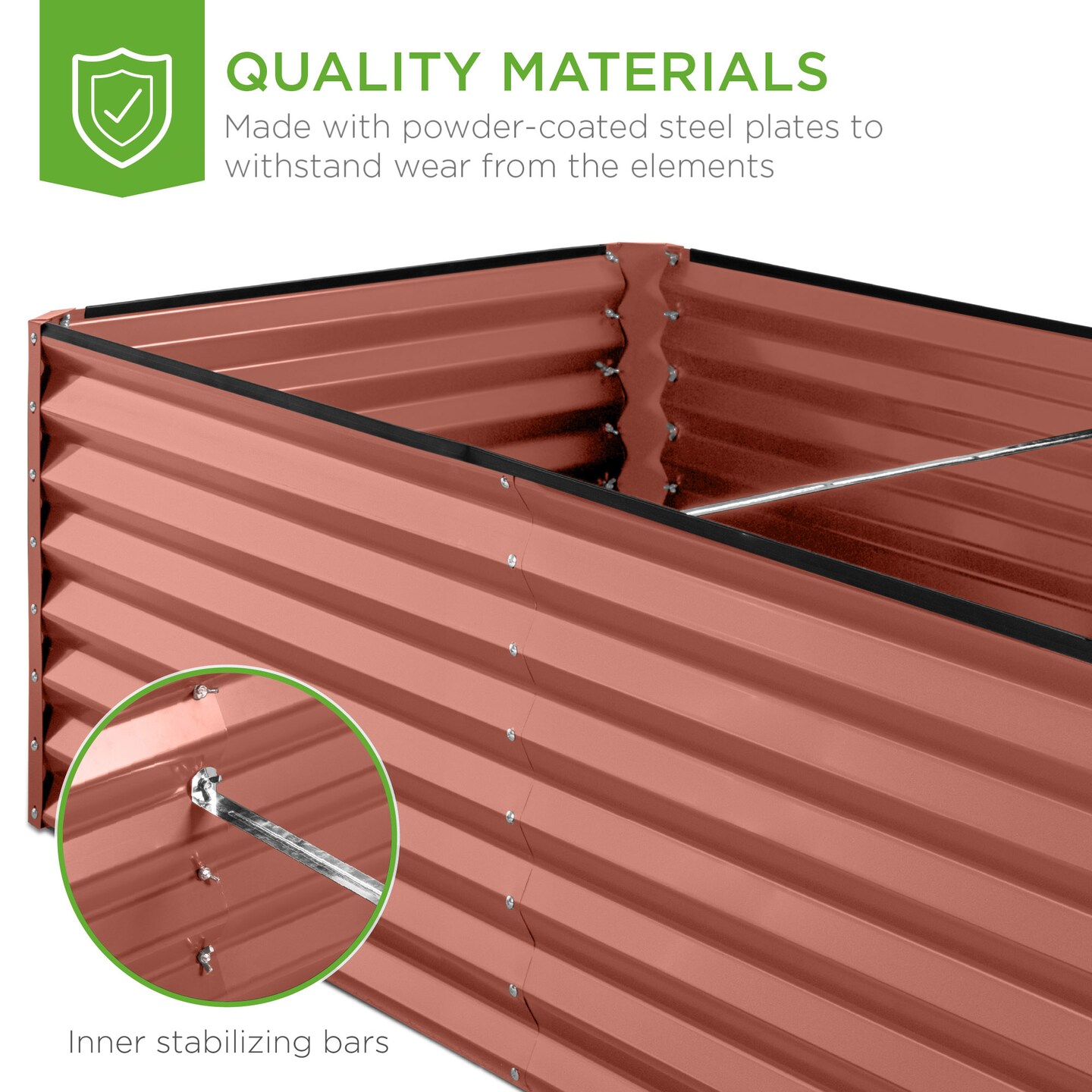 Best Choice Products 6x3x2ft Outdoor Metal Raised Garden Bed, Planter Box for Vegetables, Flowers, Herbs