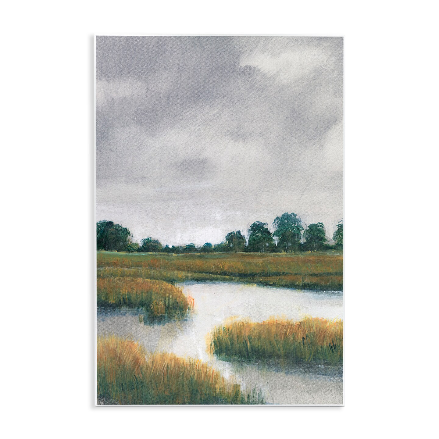 Stupell Industries Cloudy Rural Marsh Landscape Wall Plaque Art