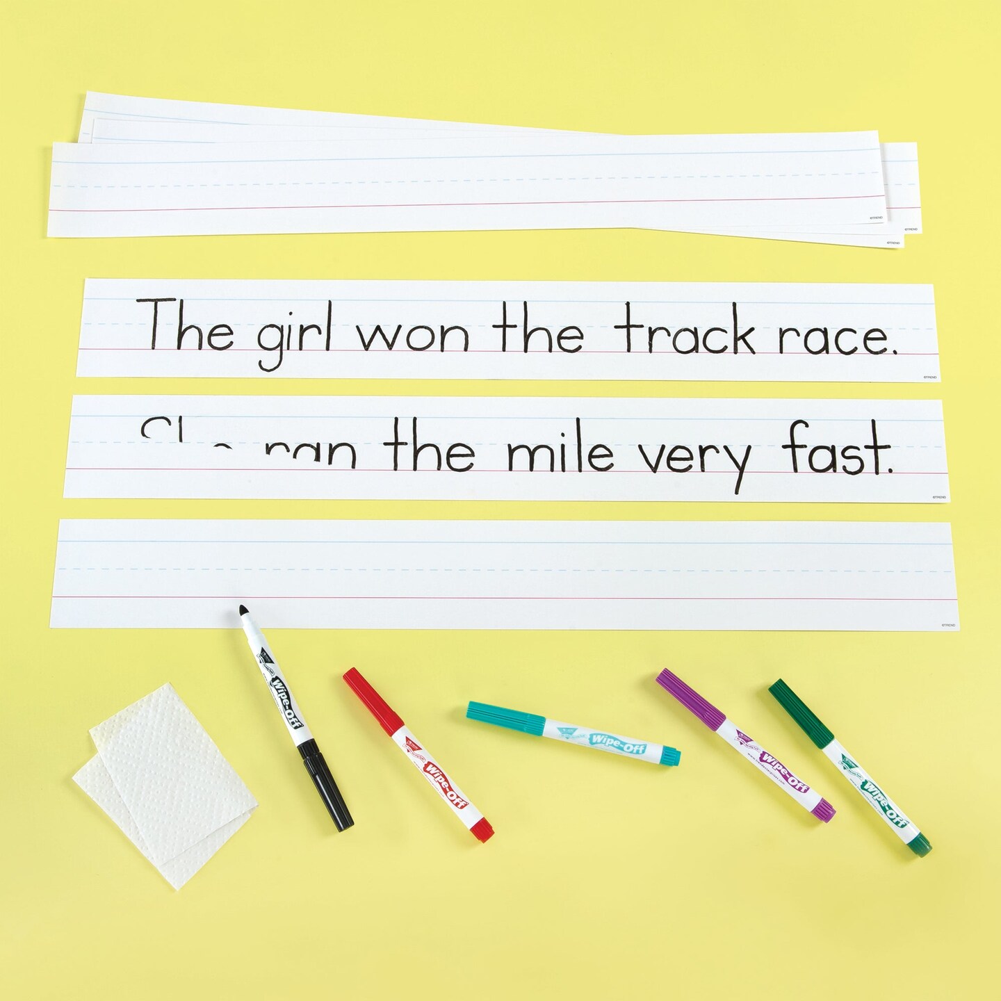 24&#x22; White Wipe-Off&#xAE; Sentence Strips