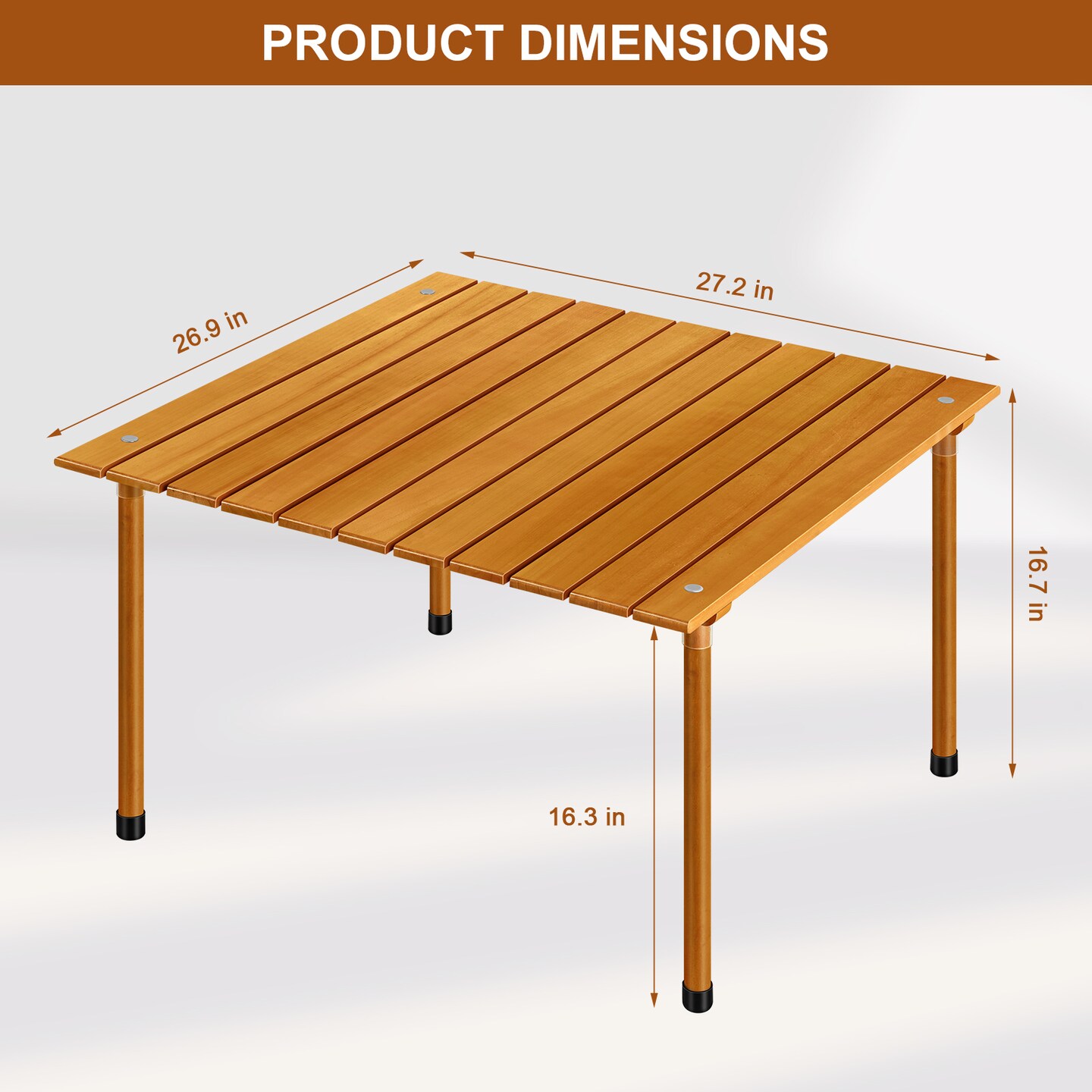 Picnic Folding Roll Up Outdoor Camping Beach Dining Use Low Portable Table with Carrying Bag for Picnics, Camping, Beach, Tailgating, Patio, Kitchen, Living Room
