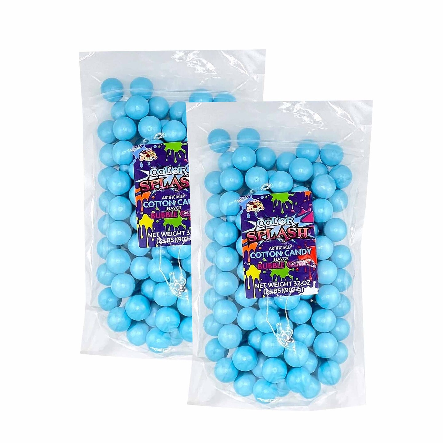 Splash 1&#x22; Gumballs Blue Pearl 2Lbs