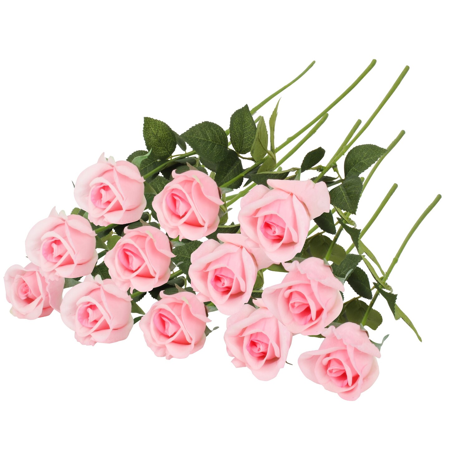 Roses Real-Touch Artificial Flowers 22” Long Stems, 12pcs