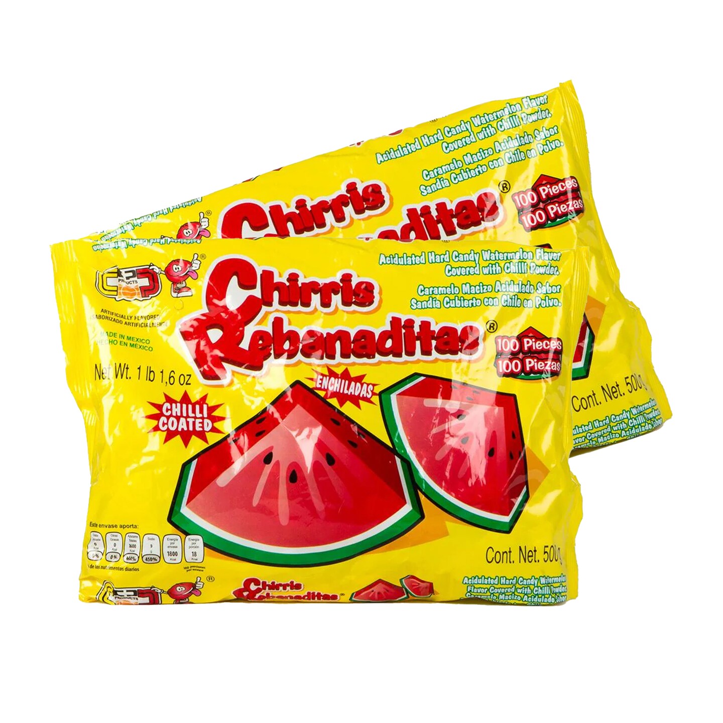 Chirris Rebanaditas Watermelon 500g 100ct