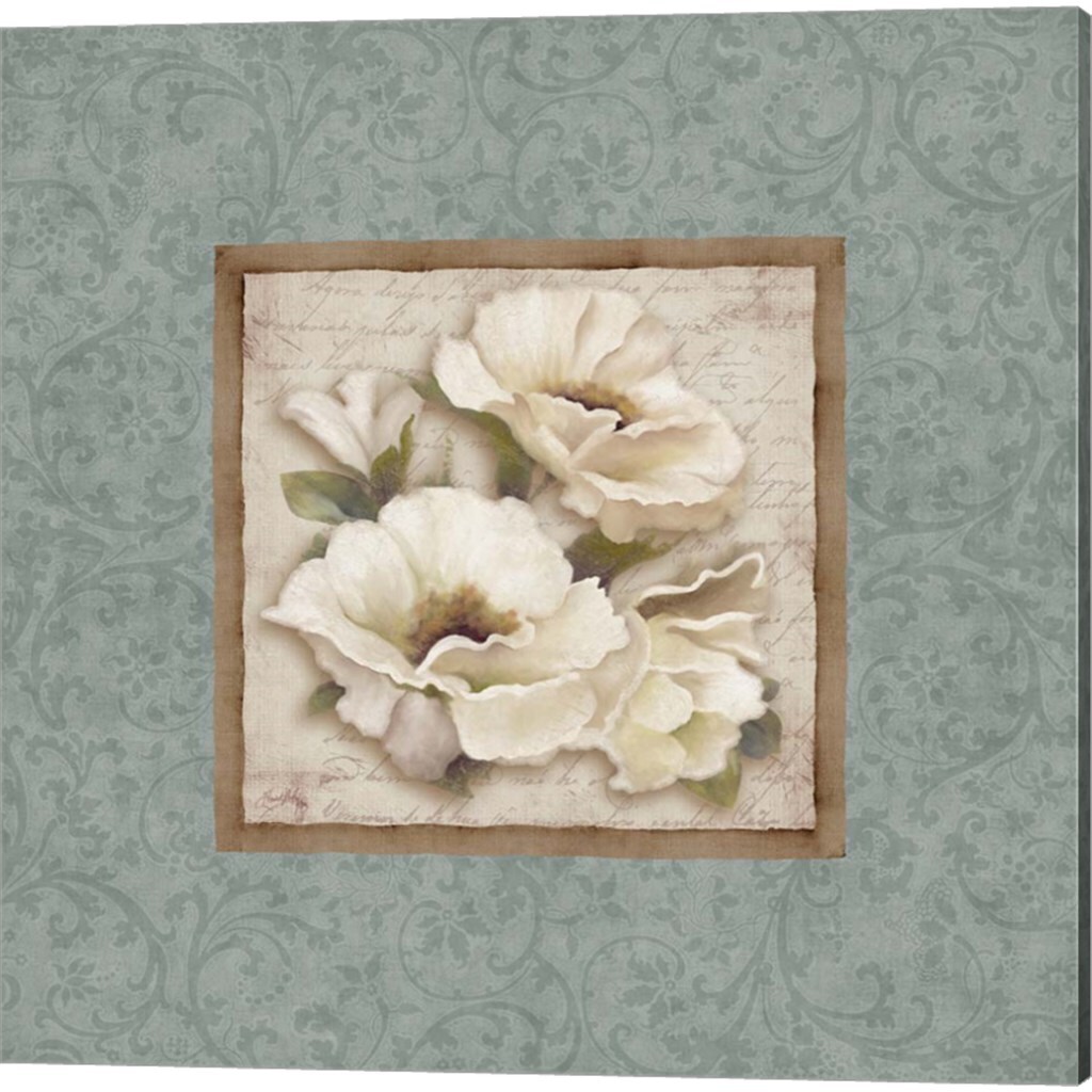 Silversage Flower by Elizabeth Medley 14" x 14" Canvas Wall Art (Set of 2)