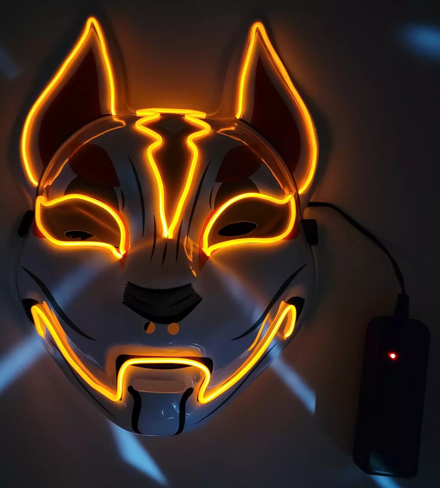 Kitcheniva Halloween Clubbing Light Up Kitsune Fox LED Mask