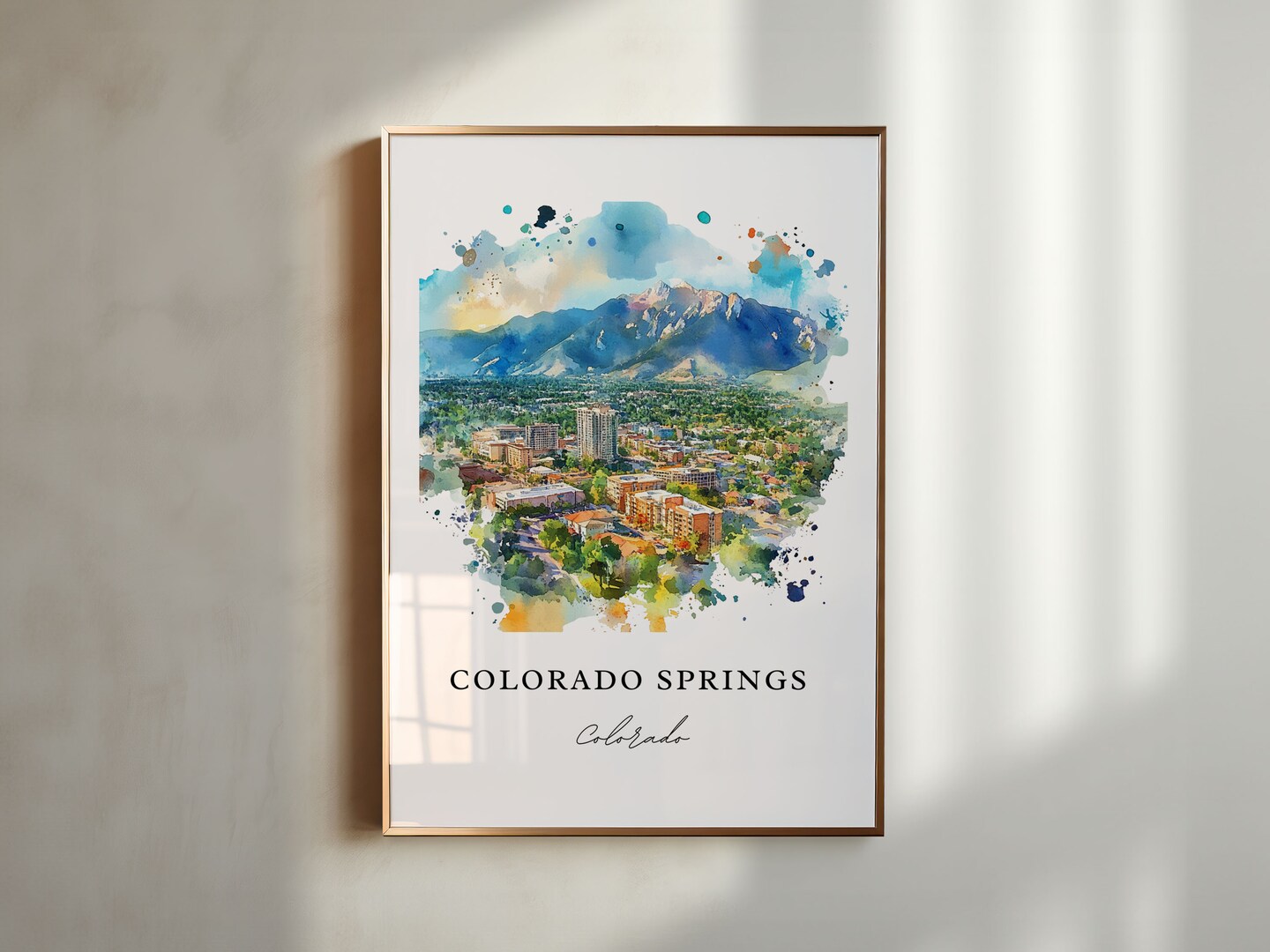 Colorado Springs Wall Art, Colorado Springs Print, CO Springs Art, Pikes Peak Gift, Travel Print, Travel Poster, Housewarming Gift 363895661644595200