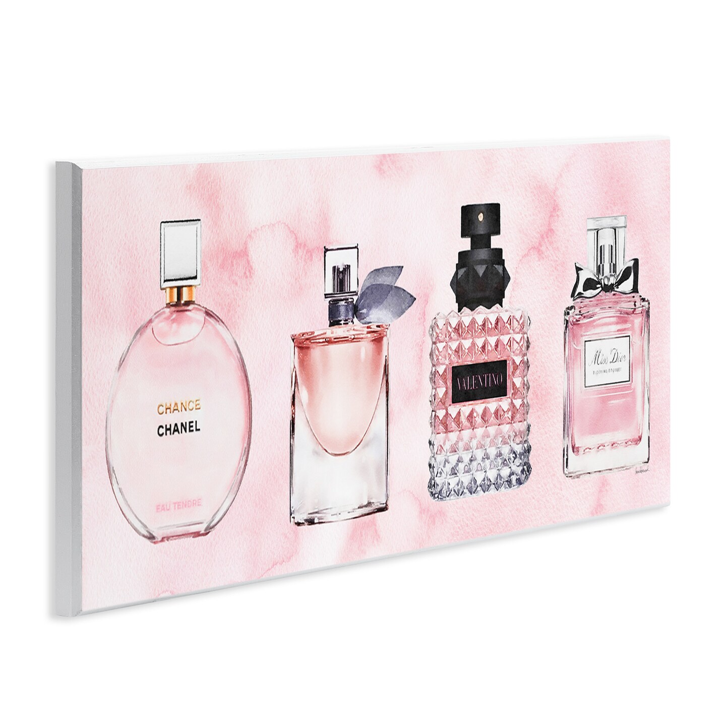 Stupell Industries Pink Fashion Fragrance Bottles Wall Plaque Art