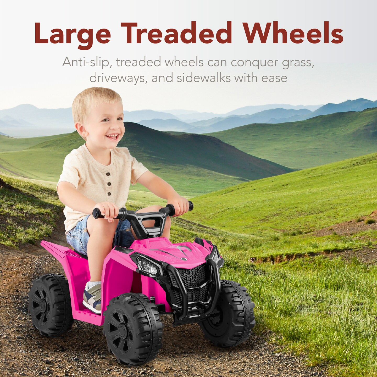 Best Choice Products 6V Kids Ride-On 4-Wheeler Quad ATV Car w/ 1.8mph Max Speed, Treaded Tires