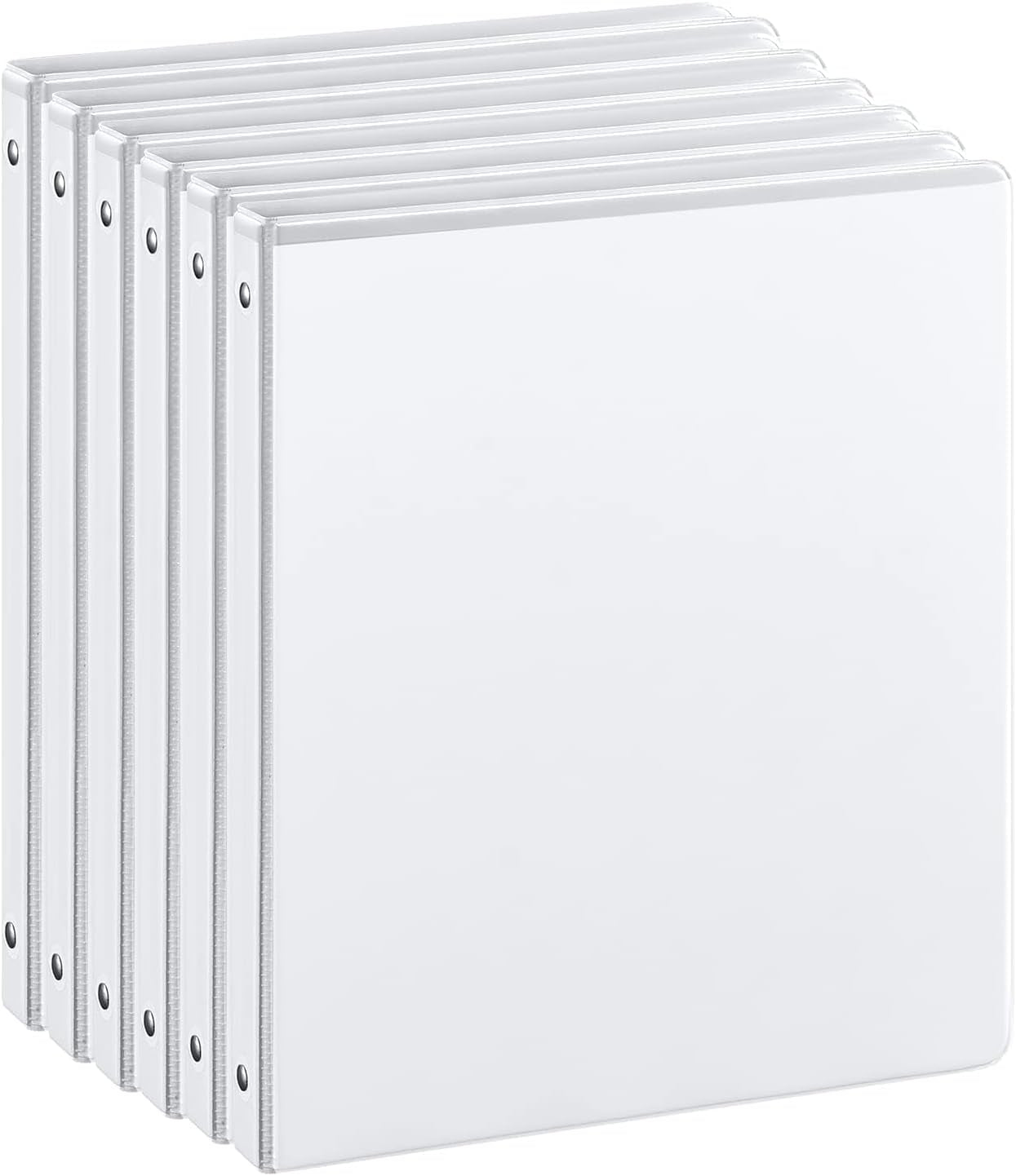 0.5-Inch 3-Ring Binder with 2 Interior Pockets, 0.5&#x27;&#x27; Basic Binders Holds US Letter Size 8.5&#x27;&#x27; X 11&#x27;&#x27;For Office/Home/Back to School, 6 Pack (Assorted 6 Colors)