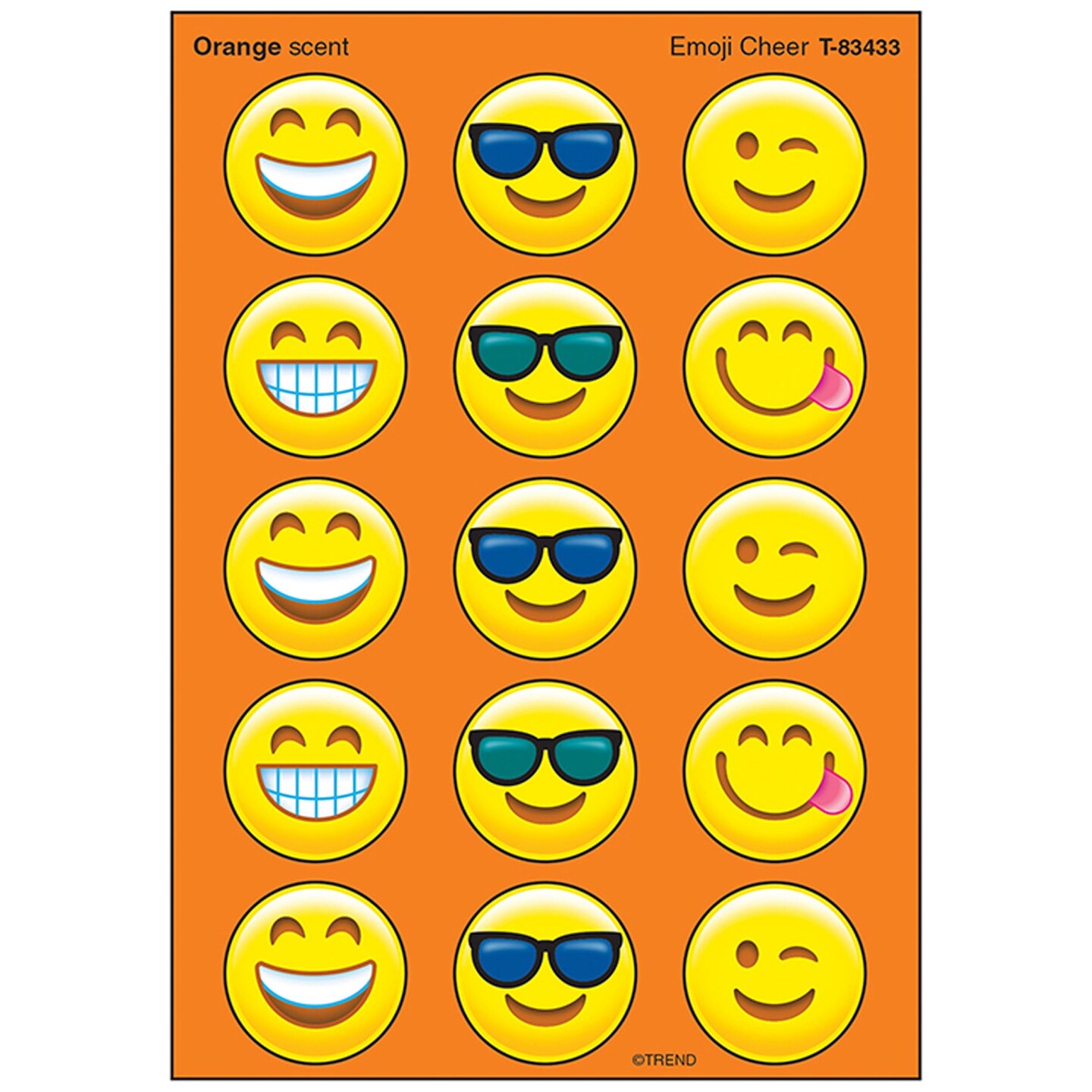 Emoji Cheer/Orange Stinky Stickers&#xAE;, 60 ct.