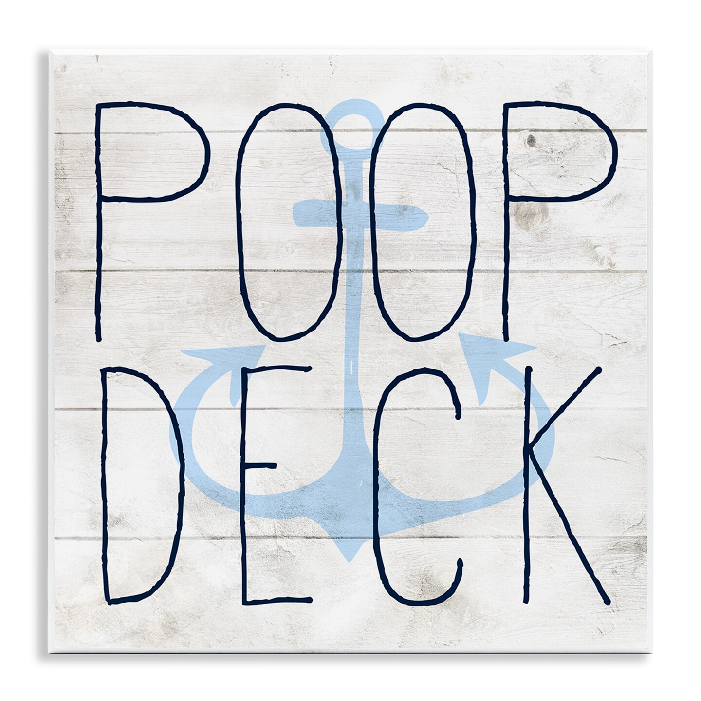 Stupell Industries Poop Deck Funny Beach House Wall Plaque Art