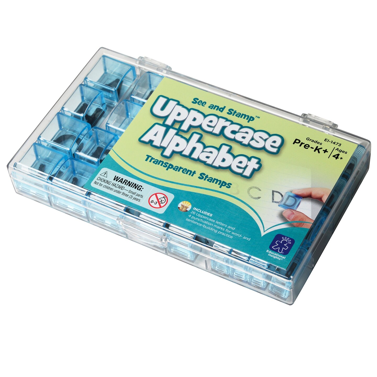 See and Stamp&#x2122; Transparent Stamps , 5/8&#x22; Uppercase Alphabet