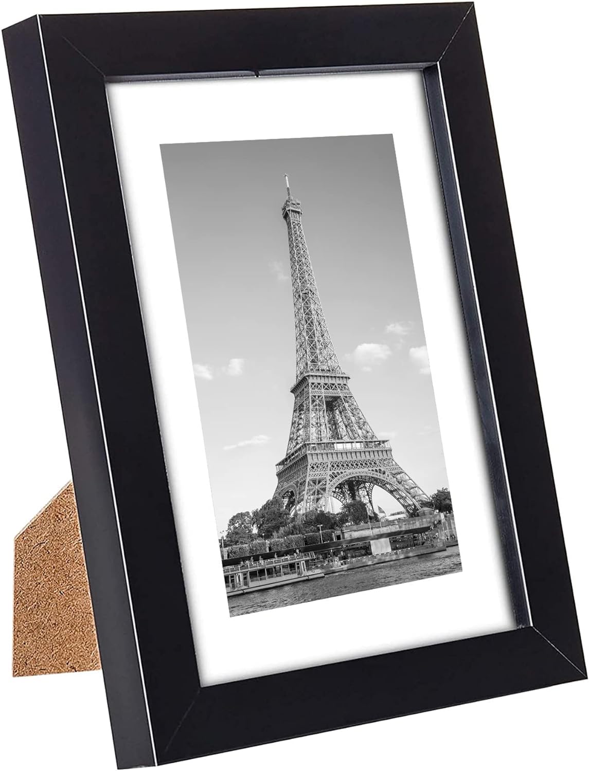 5x7 Picture Frame Set of 10 (4x6 with Mat or 5x7 without Mat), Multi Photo Frames Collage for Wall or Tabletop Display, Black