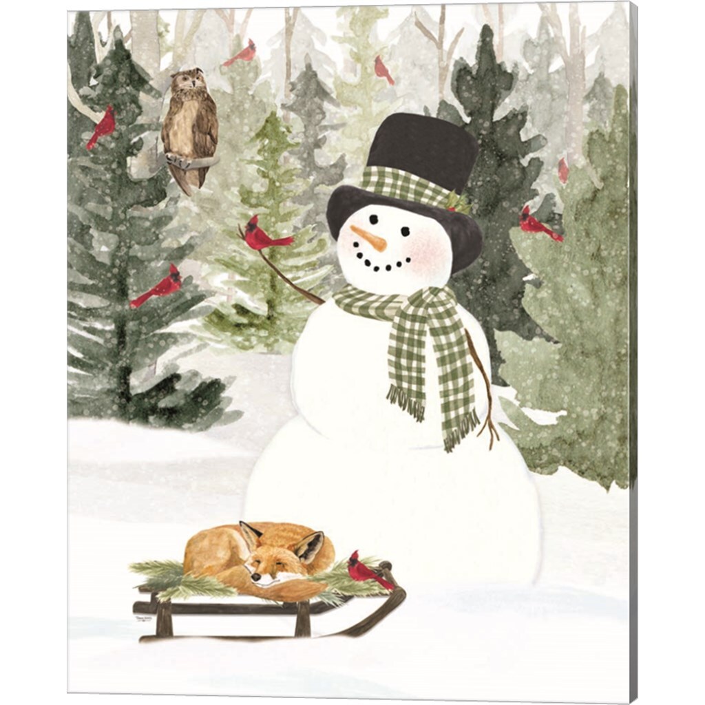 Christmas in the Woods A by Tara Reed 12" x 15" Canvas Wall Art (Set of 2)
