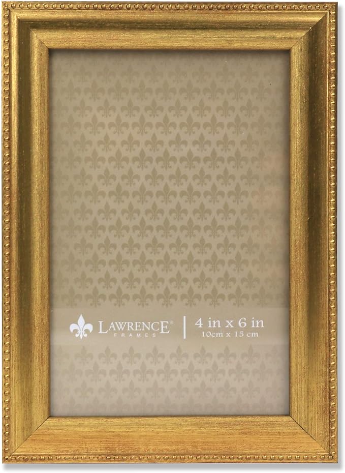 Classic Bead Picture Frame, 4x6 Gold