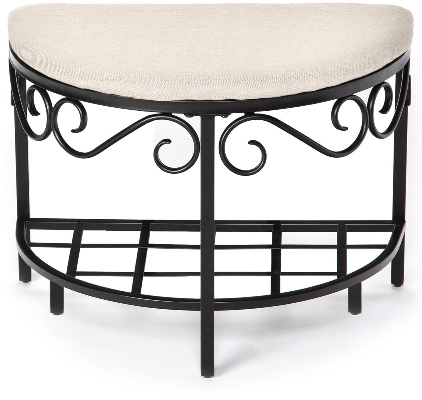 Mango Steam Half Moon Shoe Bench, Vanity Bench