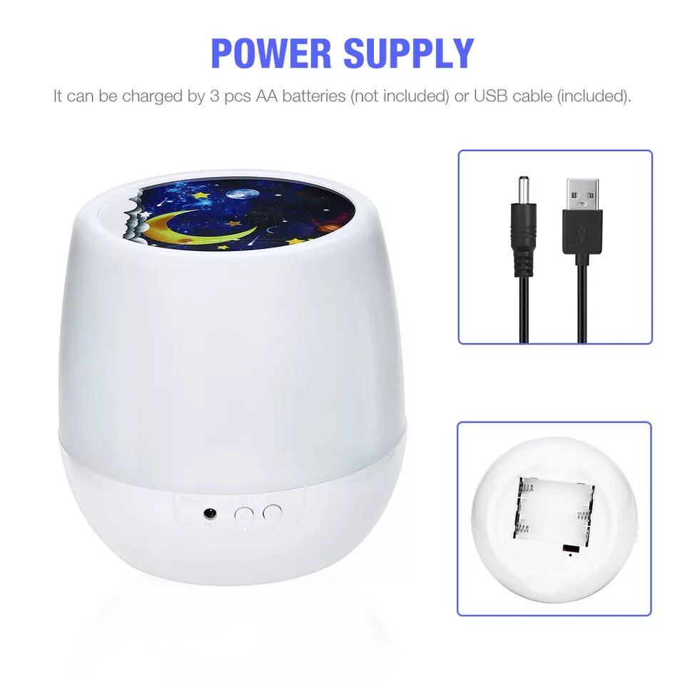 Kitcheniva LED Galaxy Starry Sky Projector Night Light Decor