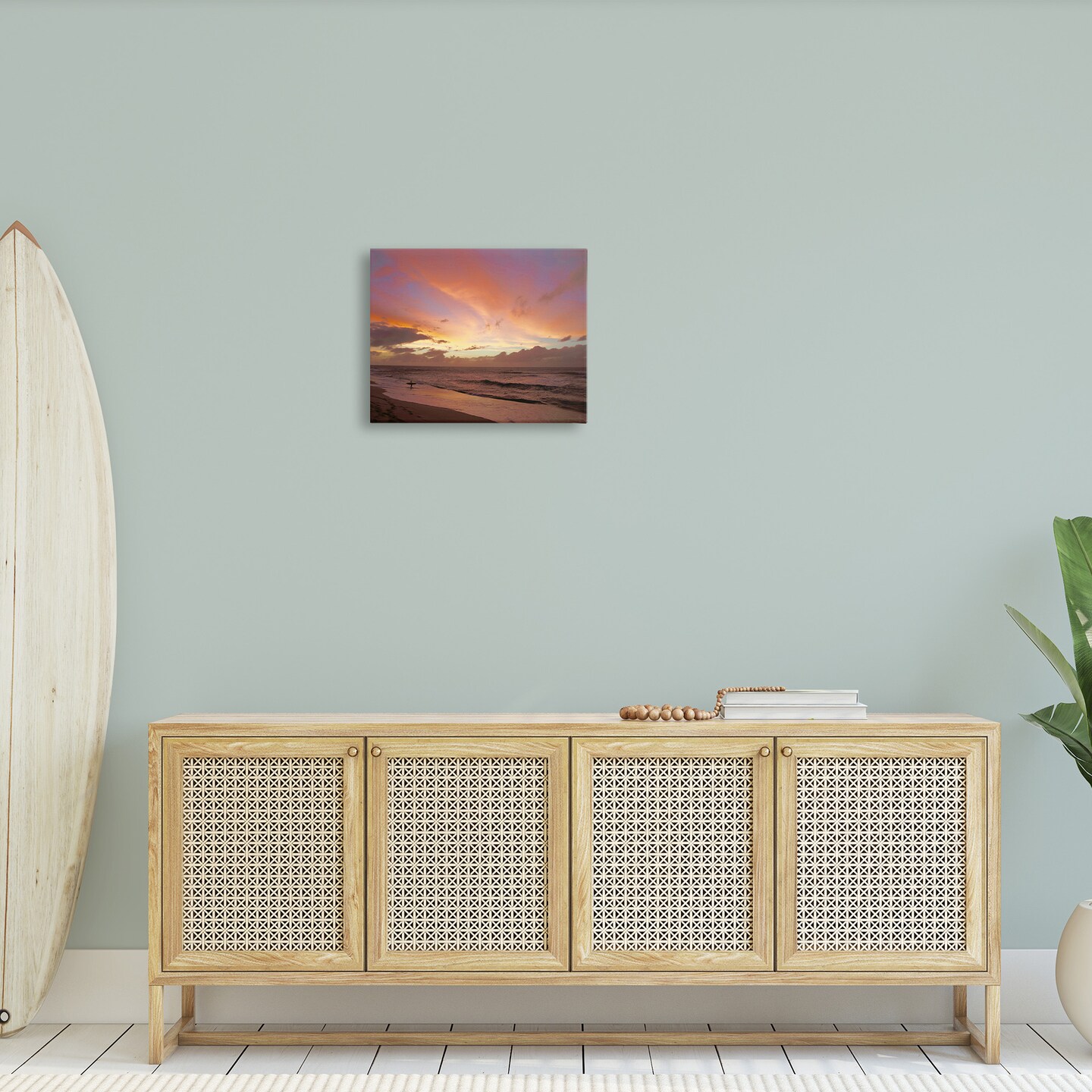 Stupell Industries Surfing Beach Waves at Sunset Canvas Wall Art