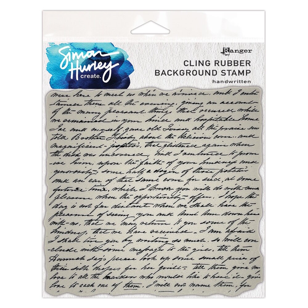 Simon Hurley create. Background Stamp 6&#x22;X6&#x22;-Handwritten