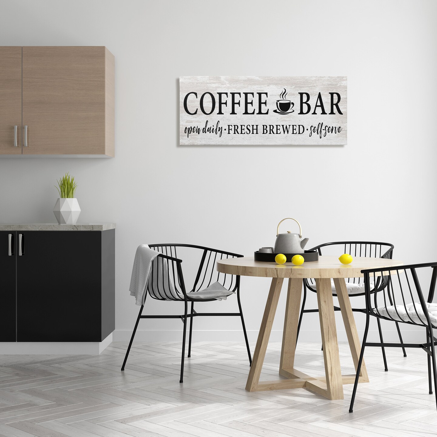 Stupell Industries Coffee Bar Cafe Rustic Sign Canvas Wall Art