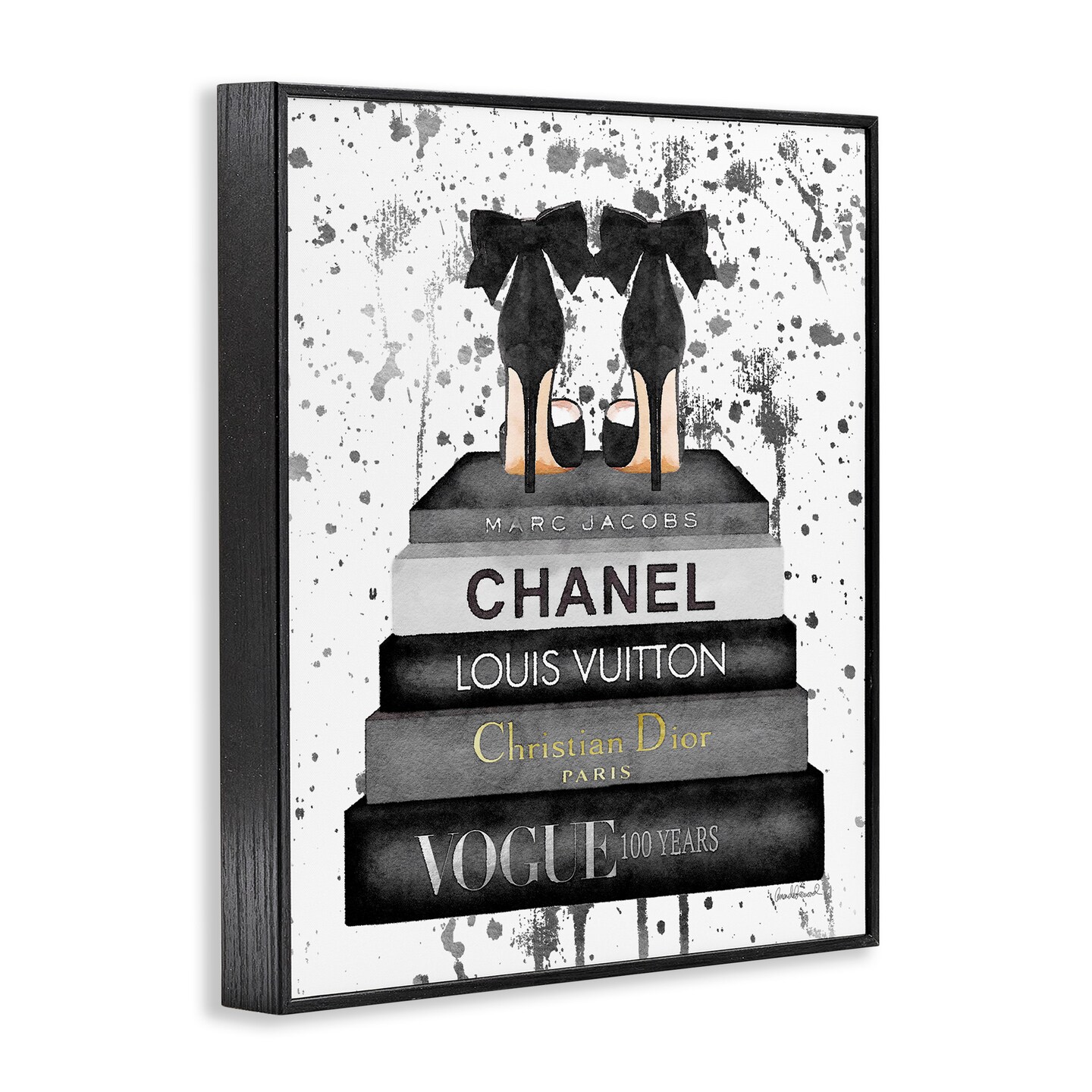 Stupell Industries Glam Fashion Books & Heels Framed Giclee Art