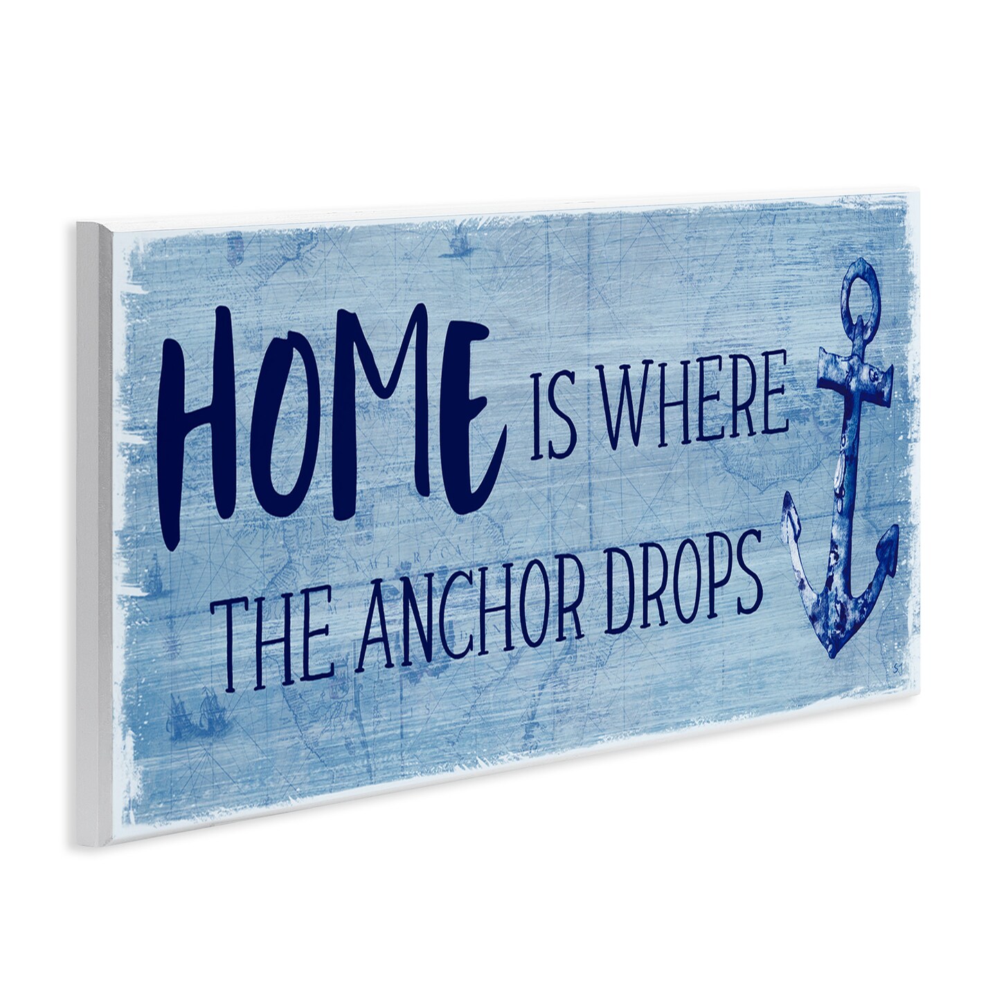 Stupell Industries Home Is Where Anchor Drops Wall Plaque Art