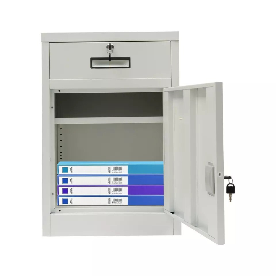 Filing Cabinet for Office Metal with Lock Vertical File Storage Cabinet w/Drawer